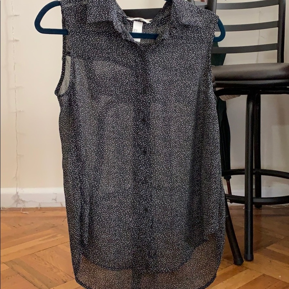 High low button down